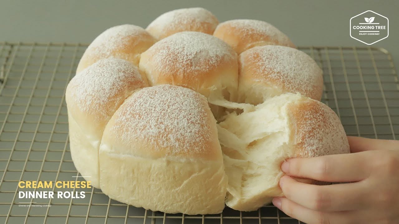 Soft and Fluffy Cream Cheese Dinner Rolls